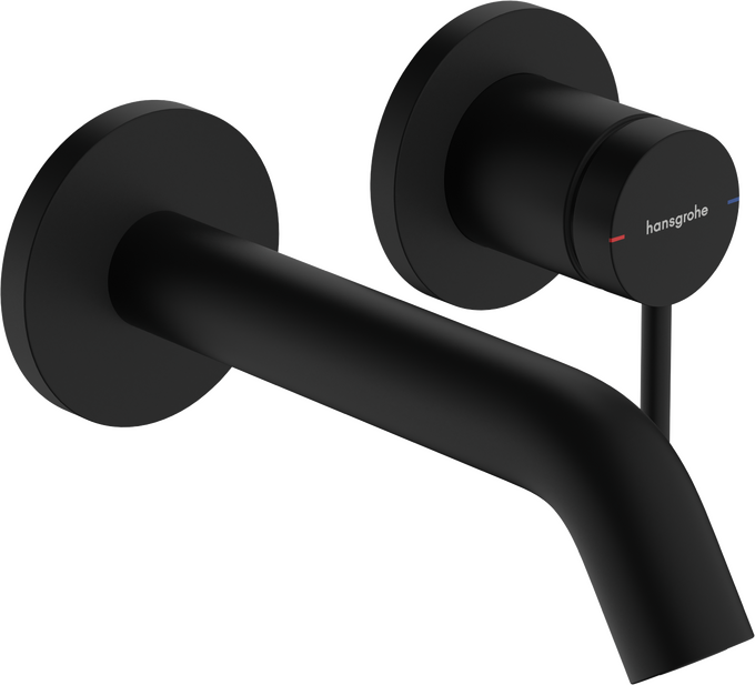 Vòi lavabo gạt đơn Hansgrohe Tecturis S 73350670 EcoSmart+ Matt Black