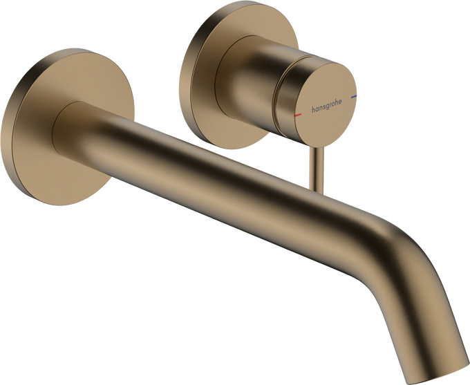 Vòi lavabo gạt đơn Hansgrohe Tecturis S 73351140 EcoSmart+ Brushed Bronze