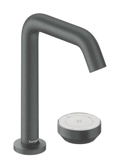 Vòi lavabo 2 lỗ Hansgrohe Tecturis S 73353340 EcoSmart+ CoolStart Brushed Black Chrome
