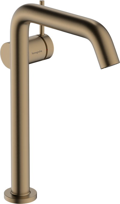 Vòi lavabo gạt đơn Hansgrohe Tecturis S 73372140 EcoSmart+ CoolStart Brushed Bronze