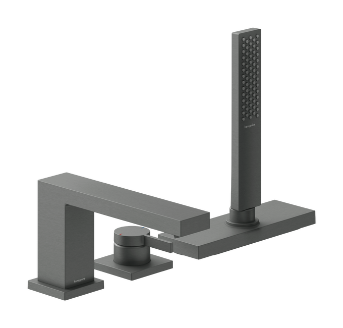 Bộ trộn bồn tắm gạt đơn Hansgrohe Tecturis E 73443340 Brushed Black Chrome