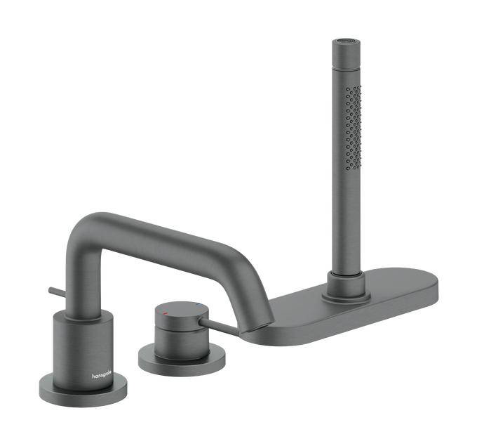 Bộ trộn bồn tắm gạt đơn Hansgrohe Tecturis S 73447340 Brushed Black Chrome