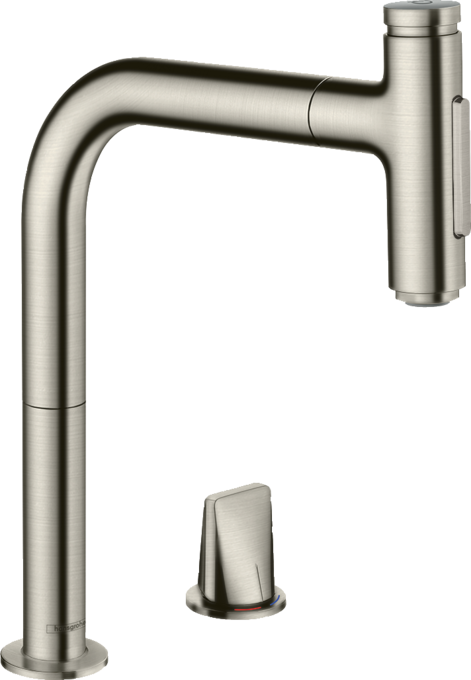 Vòi rửa bát gạt đơn Hansgrohe Metris Select M71 73819800 Stainless Steel Finish