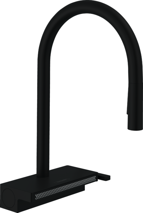 Vòi rửa bát gạt đơn Hansgrohe Aquno Select M81 73831670 Matt Black