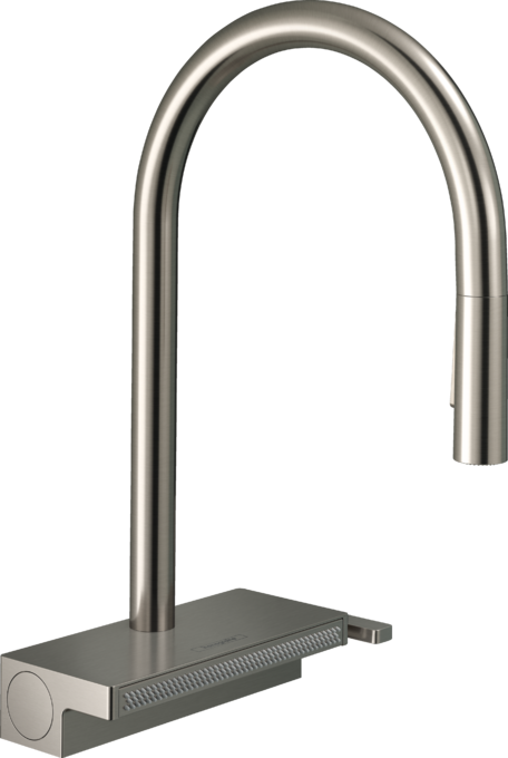 Vòi rửa bát gạt đơn Hansgrohe Aquno Select M81 73831800 Stainless Steel Finish