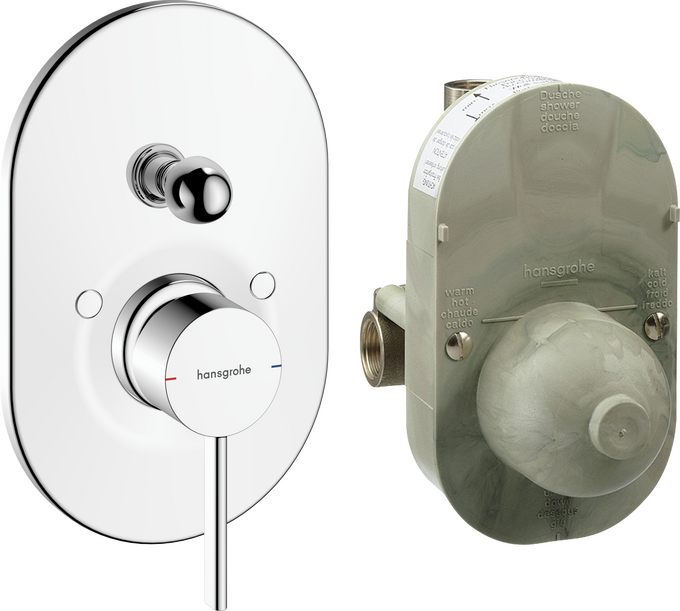 Bộ trộn bồn tắm gạt đơn Hansgrohe Zesis S 74418000 Chrome