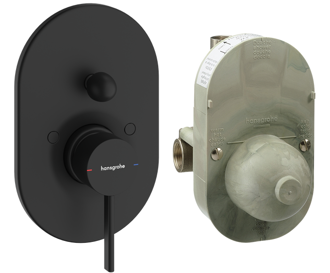 Bộ trộn bồn tắm gạt đơn Hansgrohe Zesis S 74418670 Matt Black