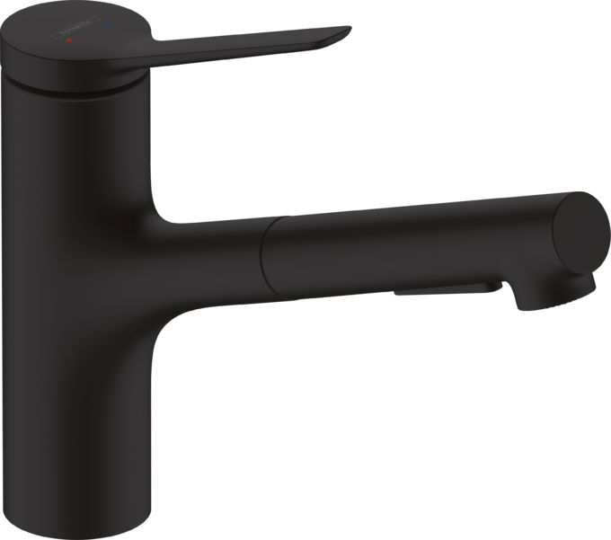 Vòi rửa bát gạt đơn Hansgrohe Zesis M33 74803670 Matt Black