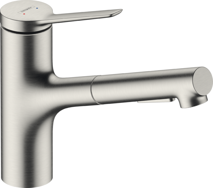 Vòi rửa bát gạt đơn Hansgrohe Zesis M33 74803800 Stainless Steel Finish