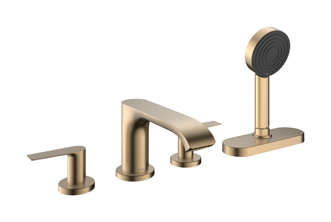 Bộ trộn bồn tắm gắn thành Hansgrohe Vivenis 75444140 Brushed Bronze