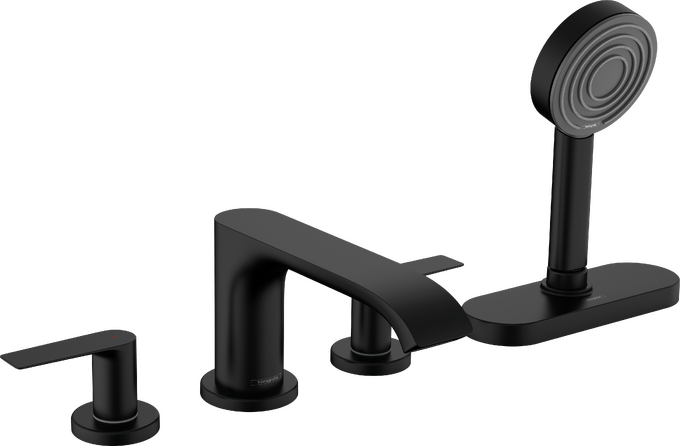 Bộ trộn bồn tắm gắn thành Hansgrohe Vivenis 75444670 Matt Black