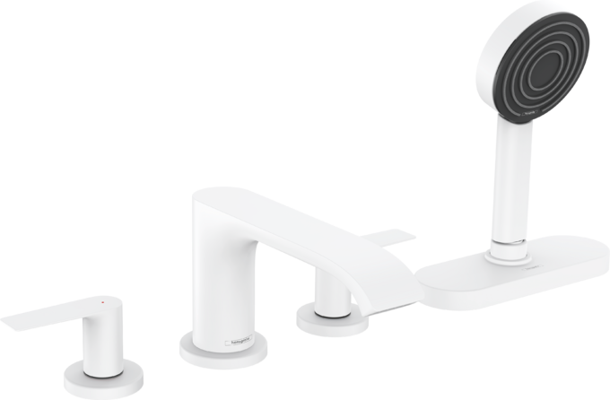 Bộ trộn bồn tắm gắn thành Hansgrohe Vivenis 75444700 Matt White