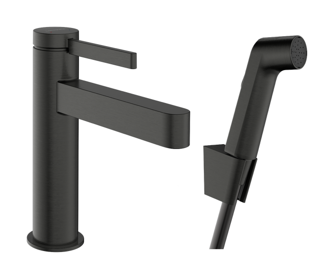 Vòi lavabo gạt đơn Hansgrohe Finoris 76210340 Brushed Black Chrome