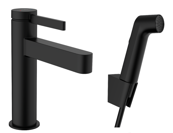 Vòi lavabo gạt đơn Hansgrohe Finoris 76210670 Matt Black