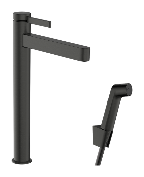 Vòi lavabo gạt đơn Hansgrohe Finoris 76220340 Brushed Black Chrome