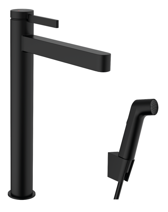 Vòi lavabo gạt đơn Hansgrohe Finoris 76220670 Matt Black