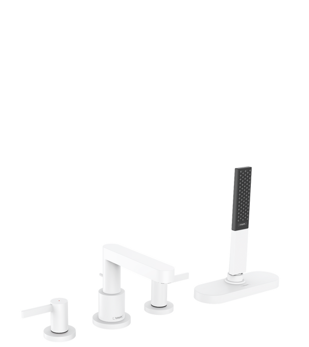 Bộ trộn bồn tắm gắn thành Hansgrohe Finoris 76444700 Matt White