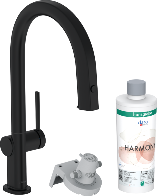 Vòi rửa bát tích hợp lọc Hansgrohe Aqittura M91 76800670 Matt Black