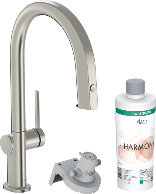 Vòi rửa bát tích hợp lọc Hansgrohe Aqittura M91 76801800 Stainless Steel Finish