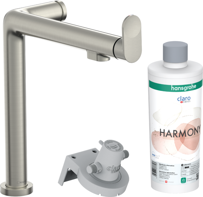 Vòi rửa bát tích hợp lọc Hansgrohe Aqittura M91 76802800 Stainless Steel Finish