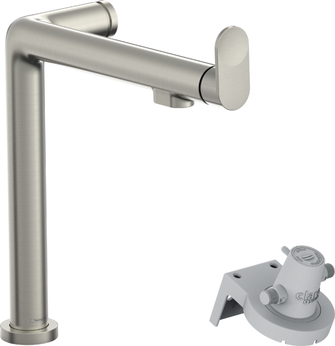 Vòi rửa bát tích hợp lọc Hansgrohe Aqittura M91 76804800 Stainless Steel Finish