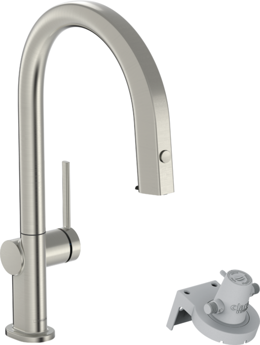Vòi rửa bát tích hợp lọc Hansgrohe Aqittura M91 76826800 Stainless Steel Finish