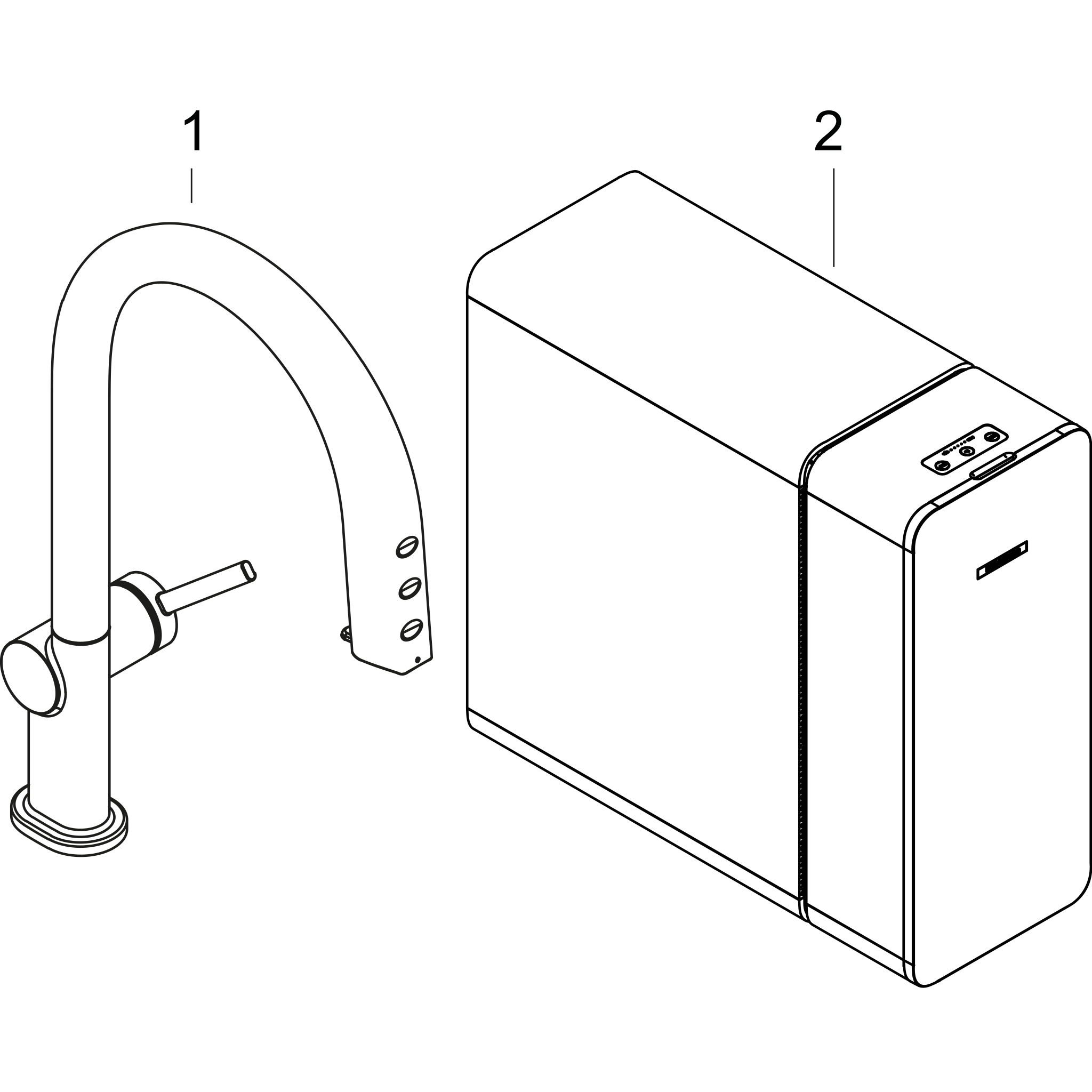 Sơ đồ phụ kiện Máy làm soda Hansgrohe Aqittura M91 76836000 Chrome