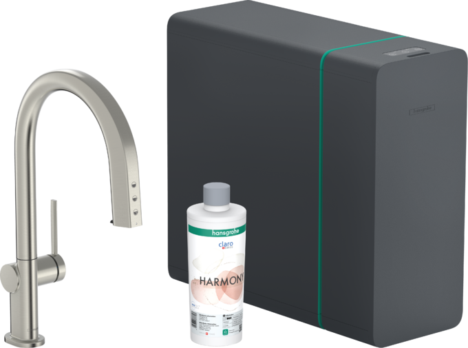 Máy làm soda Hansgrohe Aqittura M91 76836800 Stainless Steel Finish