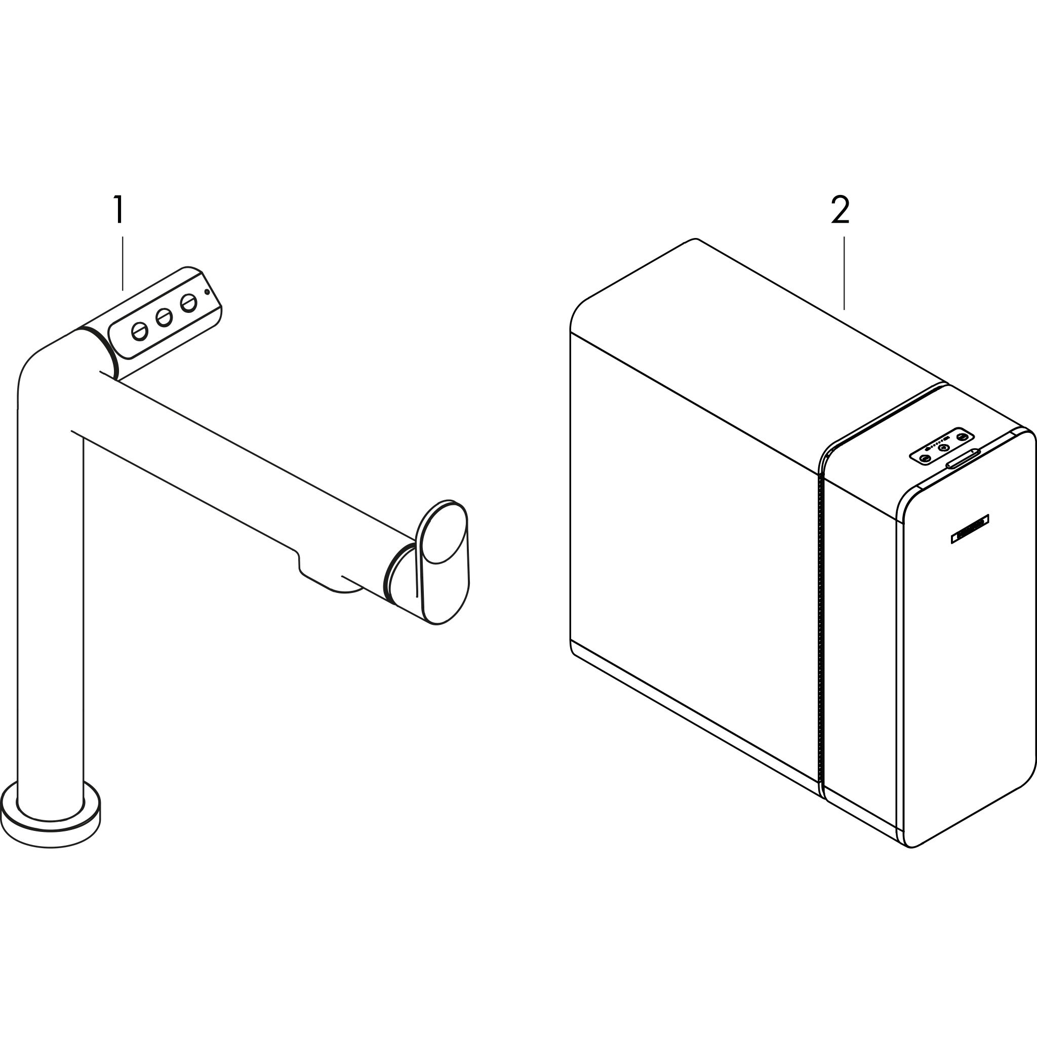 Sơ đồ phụ kiện Máy làm soda Hansgrohe Aqittura M91 76837000 Chrome