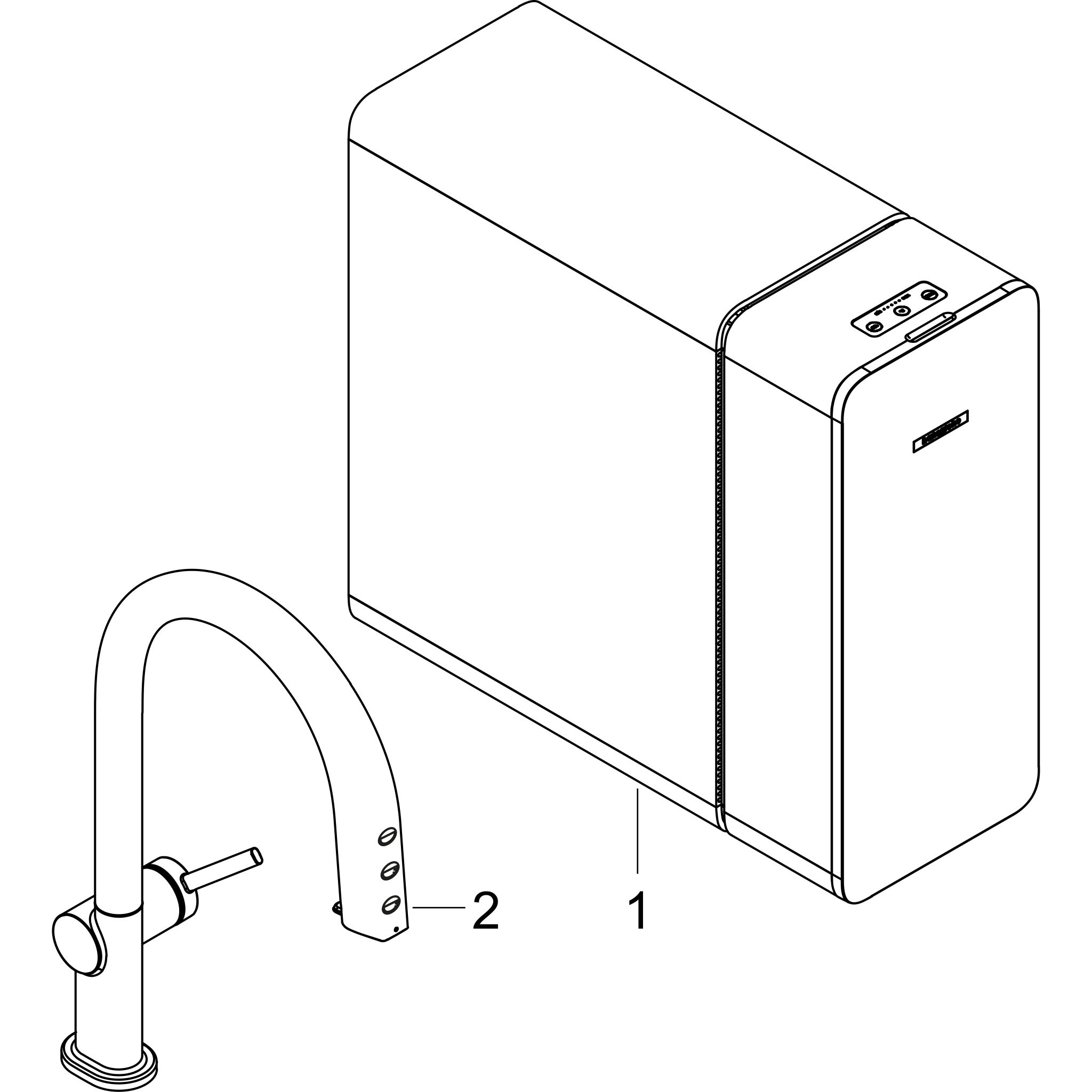 Sơ đồ phụ kiện Máy làm soda Hansgrohe Aqittura M91 76838000 Chrome
