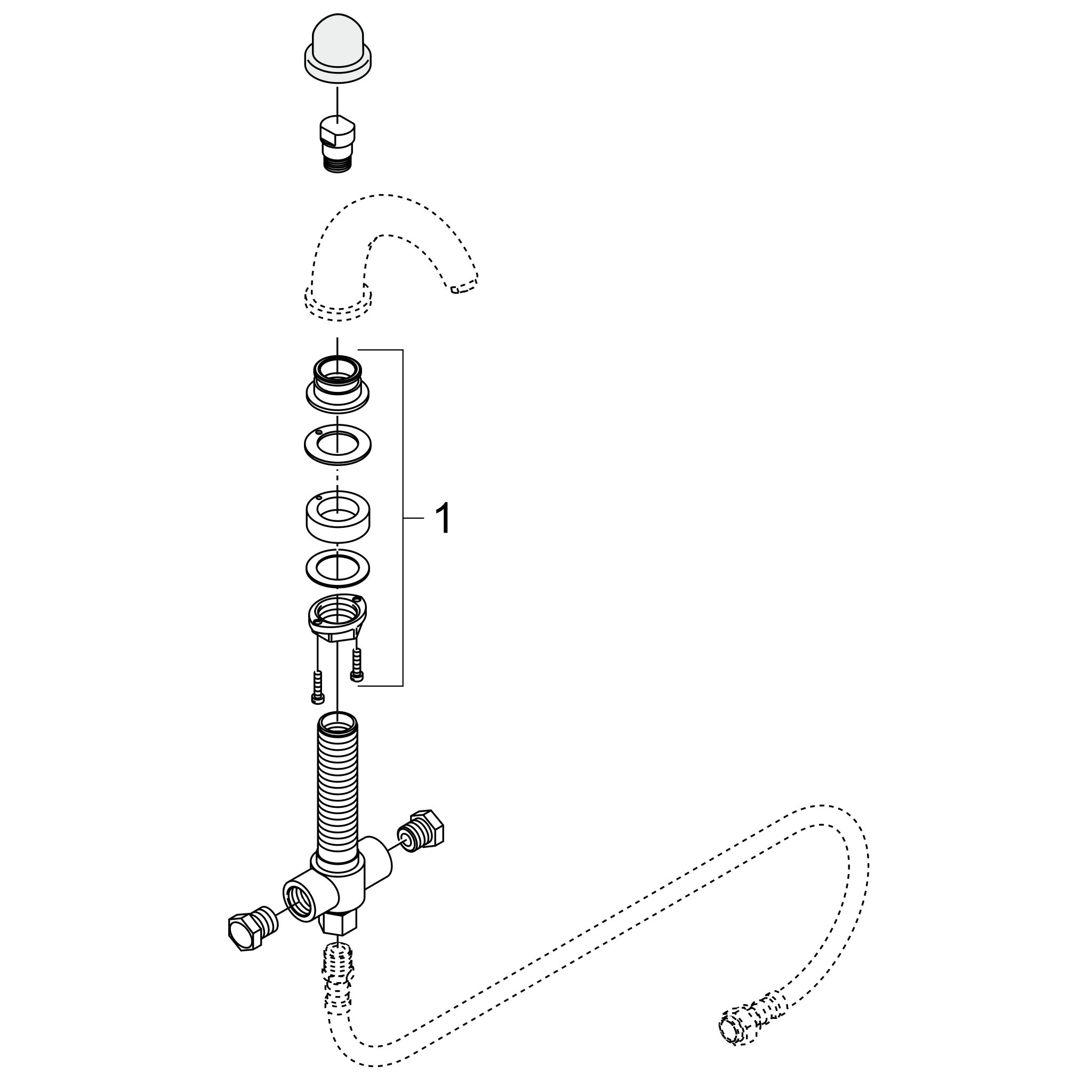 Sơ đồ phụ kiện Vòi sen Hansgrohe 96125000