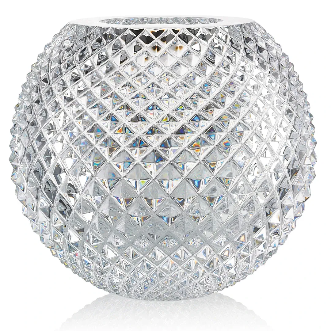 Bình hoa Diamonds tròn Rogaska 129669 20 cm