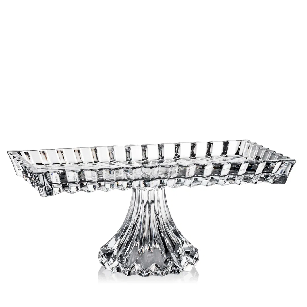 Khay Crown Jewel chữ nhật có đế Rogaska 130620 35 x 19 cm