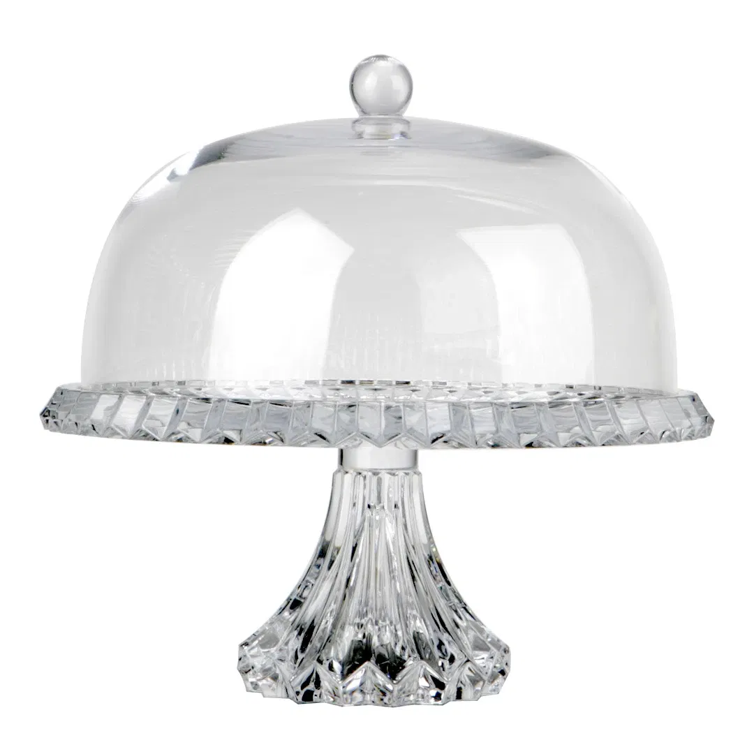Đĩa Crown Jewel có nắp có đế Rogaska 130921 33 cm