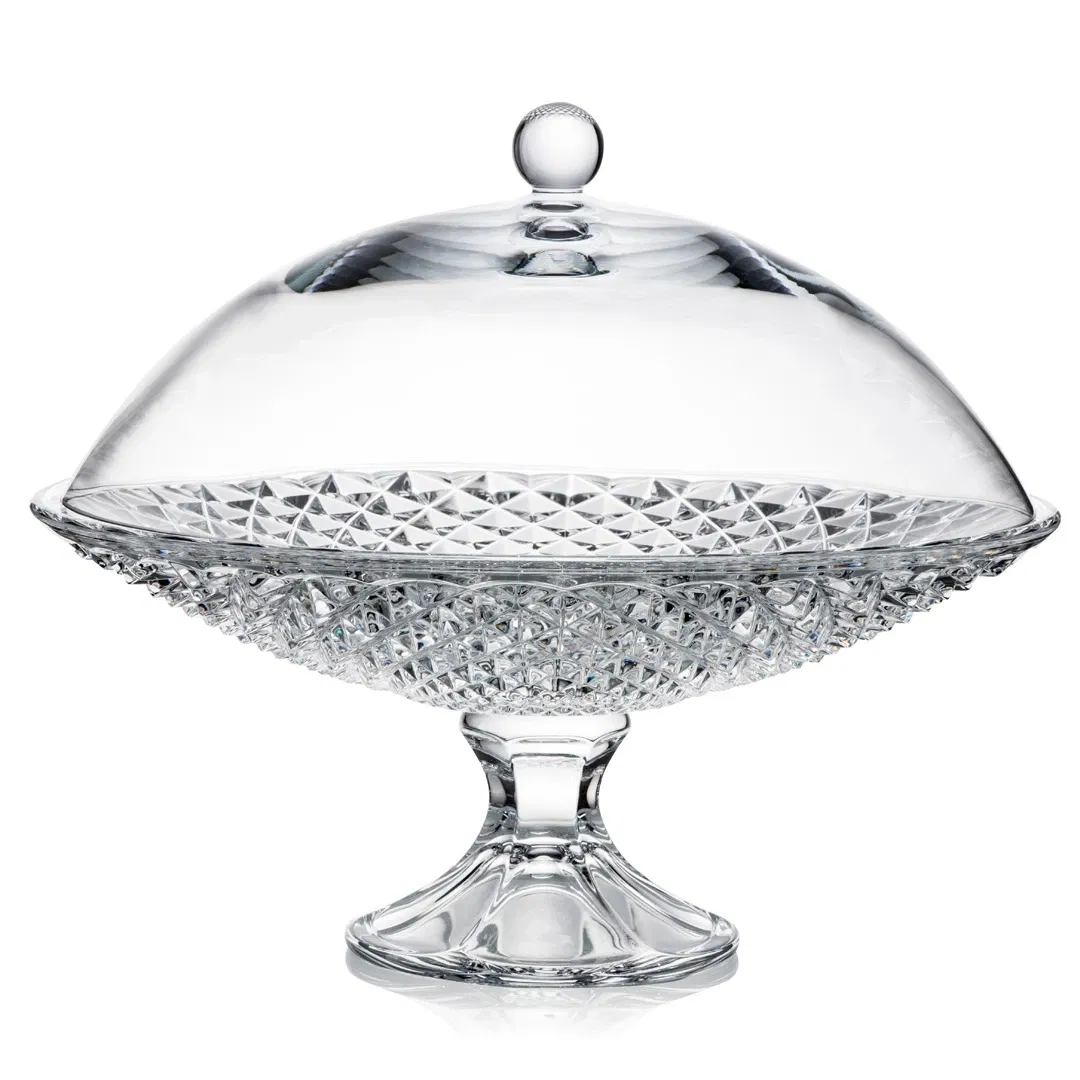 Đĩa Diamond có nắp có đế Rogaska 131878 35 cm